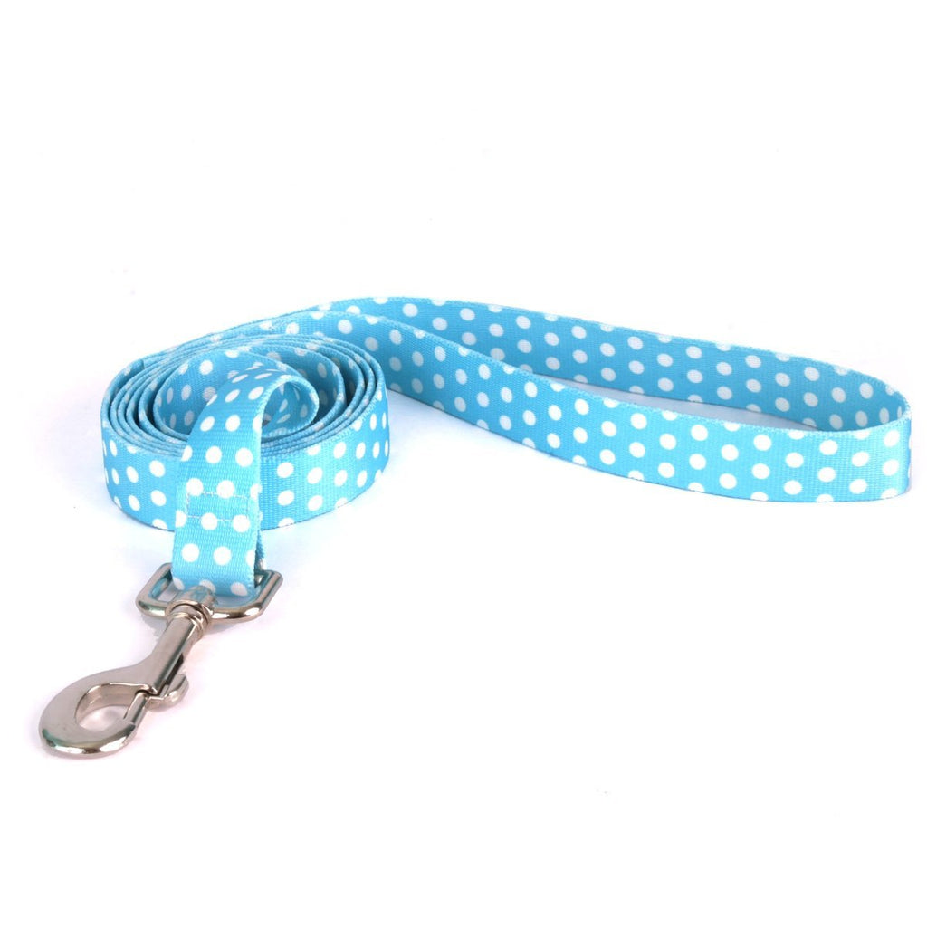 [Australia] - Yellow Dog Design Standard Lead, New Blue Polka Dot, 3/8" x 60" (5 ft.) 