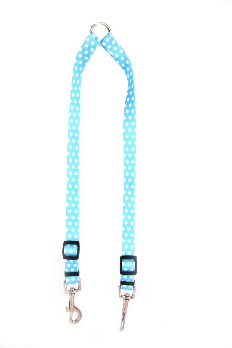 [Australia] - Yellow Dog Design New Blue Polka Dot Coupler Dog Leash Large 