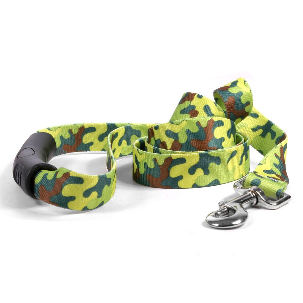 [Australia] - Yellow Dog Design Neon Camo EZ-Grip Dog Leash with Comfort Handle 1" x 60" (5 feet) Long 