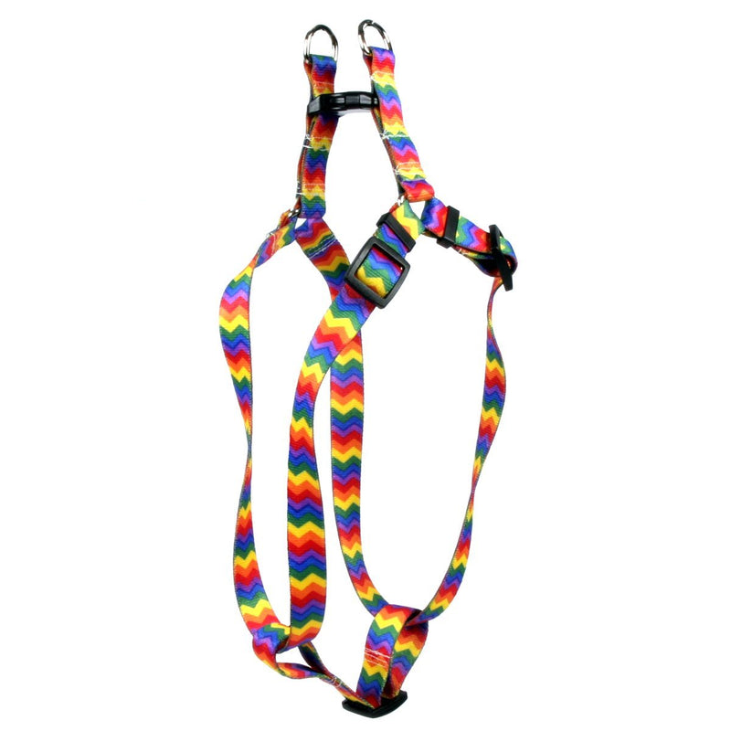 [Australia] - Yellow Dog Design Rainbow Chevron Step-in Dog Harness Extra Small 4.5" - 9" 