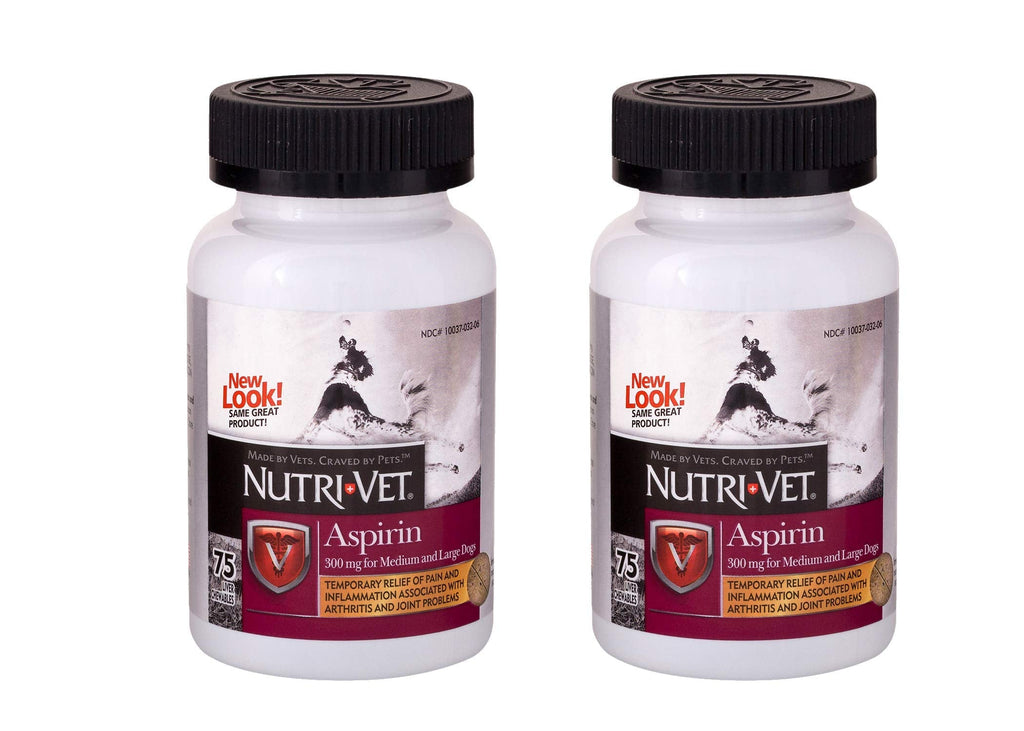 Nutri-Vet Aspirin Chewables for Large Dogs, 75 Count - Pack of 2 - PawsPlanet Australia