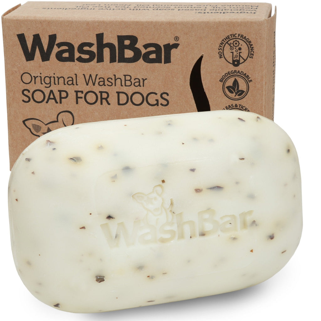 WashBar Natural Dog Soap Bar - Natural Dog Shampoo Bar and Dog Shampoo For Dry Itchy Skin, Bar is Easier to Use Than Liquid Pet Shampoo With No Plastic Bottle Waste, 3.5oz - PawsPlanet Australia