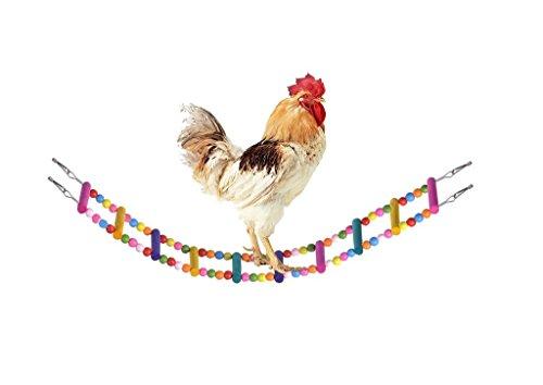 BWOGUE Wooden Chicken Flexible Ladder,Parrot Chicken Swing,Pet Toy S:Total Length:31.5" - PawsPlanet Australia