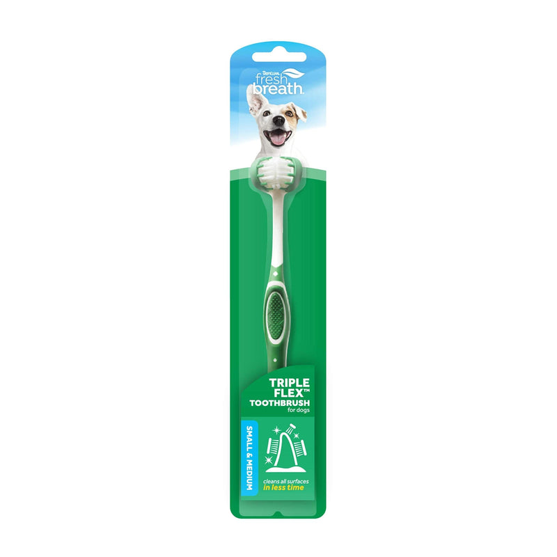 Fresh Breath by TropiClean Triple Flex Toothbrush for Small Dogs - PawsPlanet Australia