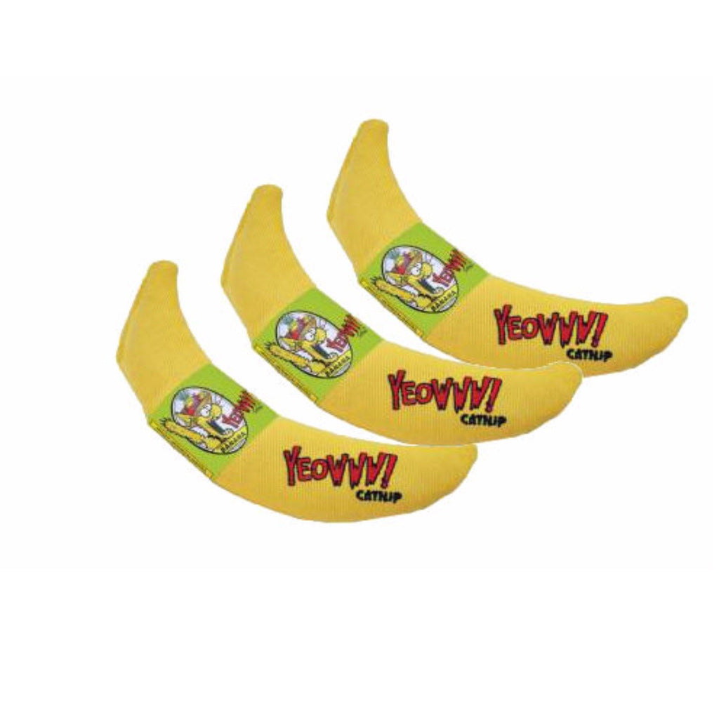 YEOWWW! DuckyWorld 100% ORGANIC CATNIP Leaf & Flower Cat Toy BANANA 3 PACK - PawsPlanet Australia