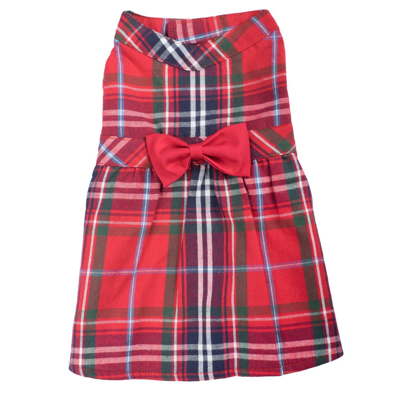 [Australia] - Red Plaid Dress, Red Multi, XL 