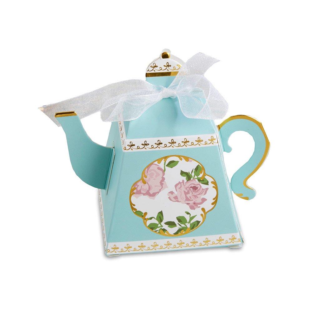 Kate Aspen Tea Time Teapot Favor Box (Set of 24) Blue Teapot Favor Boxes - PawsPlanet Australia