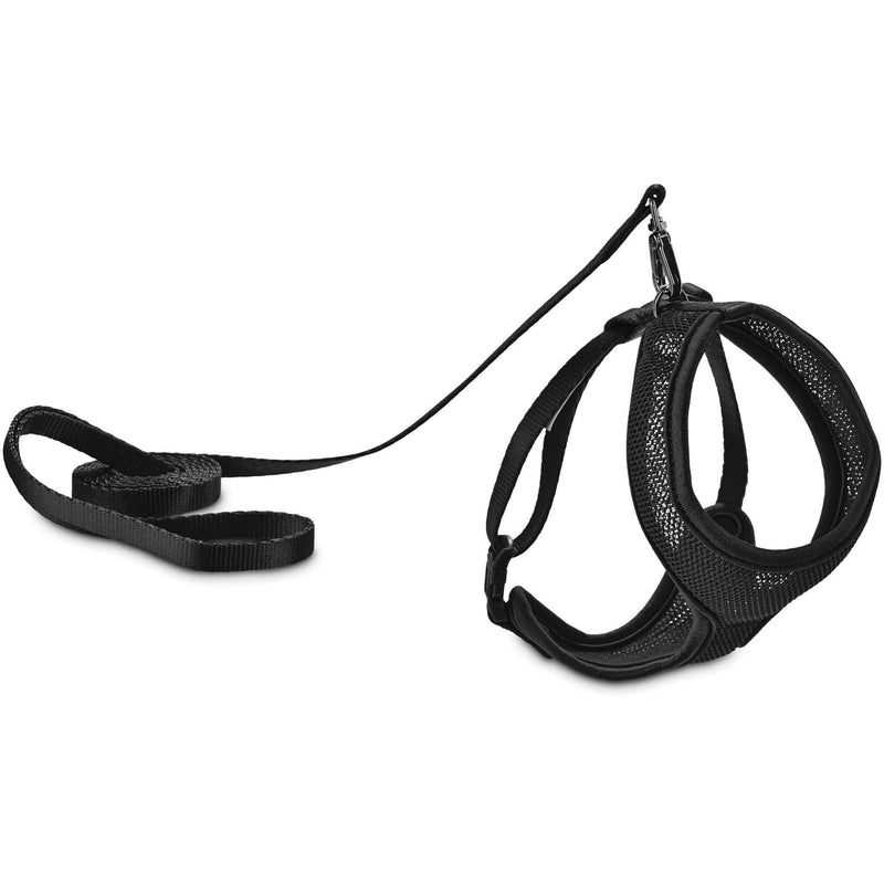 [Australia] - GOOD2GO Black Mesh Cat Harness & Lead Set Standard 