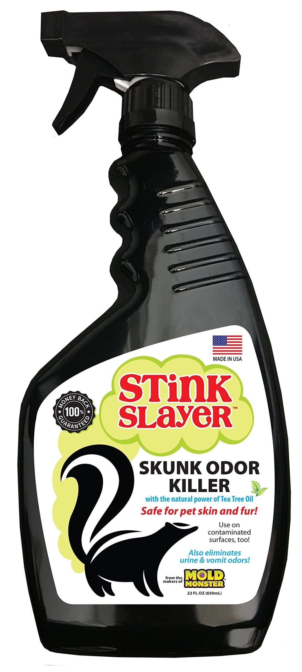 [Australia] - Mold Monster Stink Slayer- All Natural Skunk Odor Remover- Eliminates Skunk Odor from Pets, Fabrics & Carpets Without Rinsing or Washing! 22oz 