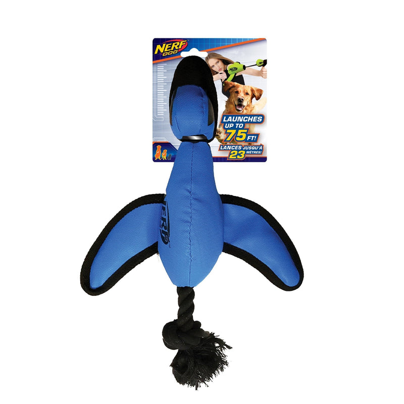 Nerf Dog Large Nylon Launching Duck with Interactive Design Blue - PawsPlanet Australia