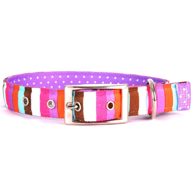 [Australia] - Yellow Dog Design Multi-Stripe Uptown Dog Collar Medium 19" 