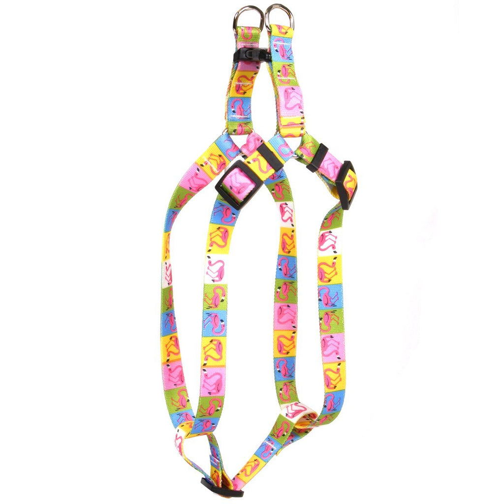 [Australia] - Yellow Dog Design Standard Step-In Harness, Animal Friends, All-Sizes Medium 15" - 25" Pink Flamingos 