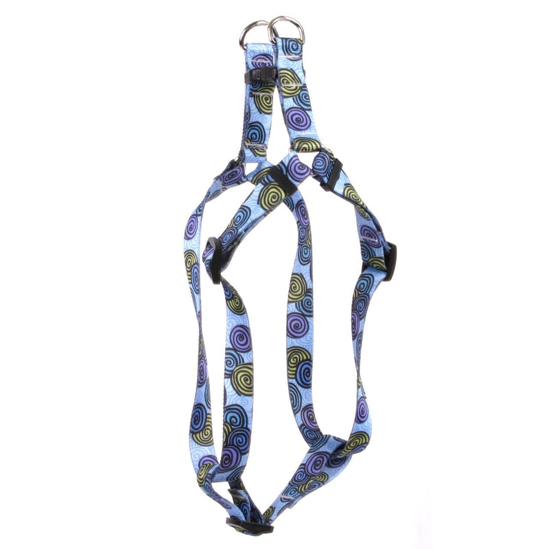 [Australia] - Yellow Dog Design Standard Step-in Harness Small 9" - 15" Spiral Blue 