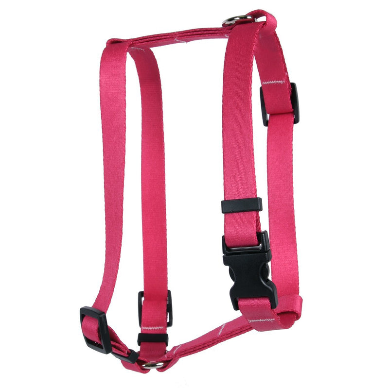 [Australia] - Yellow Dog Design Magenta Simple Solid Roman Style H Dog Harness Small/Medium 14" - 20" 