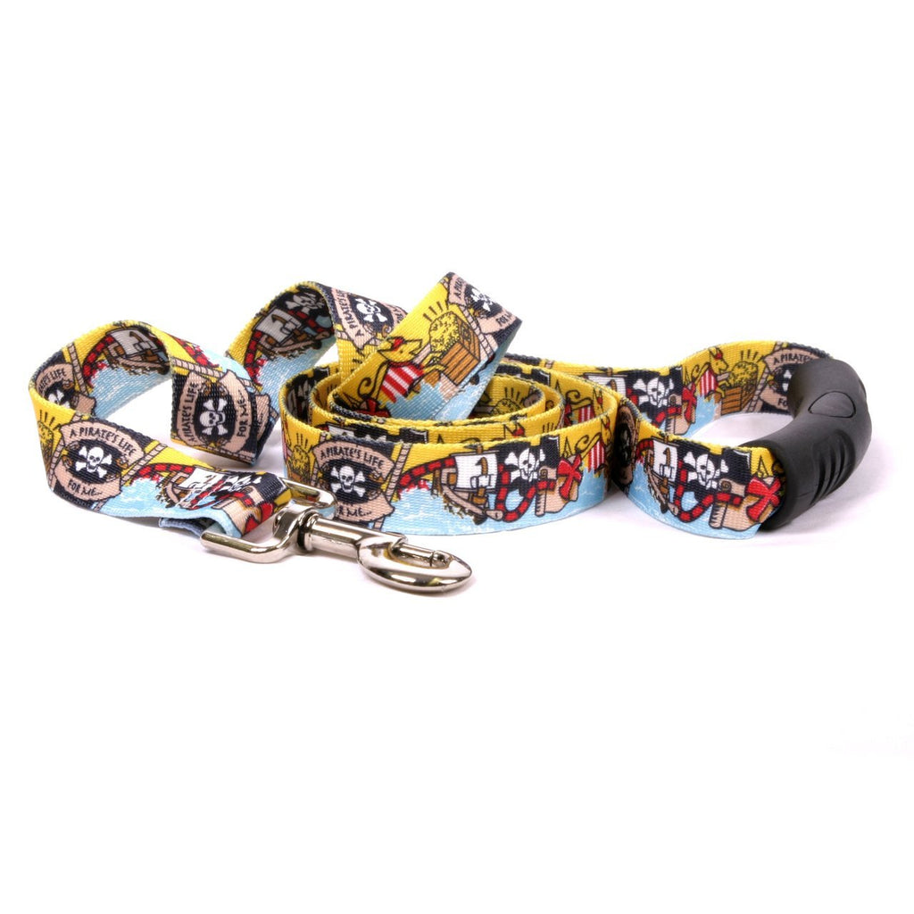 [Australia] - Yellow Dog Design Pirate Booty EZ-Grip Dog Leash with Comfort Handle 3/4" x 60" (5 feet) Long 