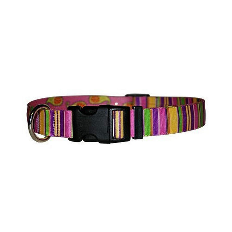 [Australia] - Yellow Dog Design Pink Stripes Dog Collar Teacup 4" - 9" 