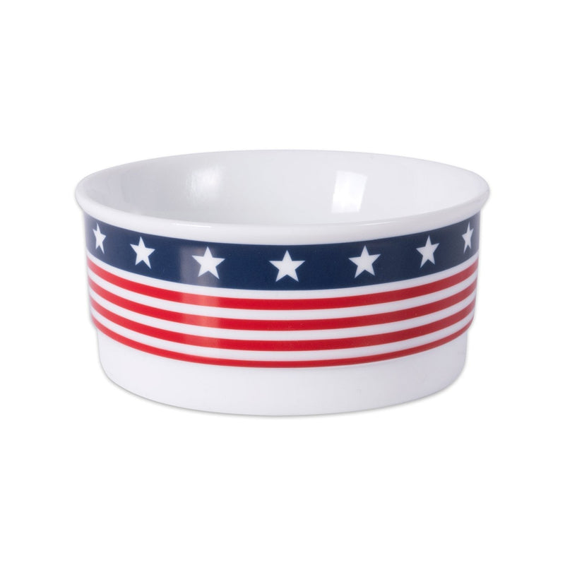 Bone Dry Stars & Stripes Patriotic Flag Ceramic Pet Bowl Small - PawsPlanet Australia