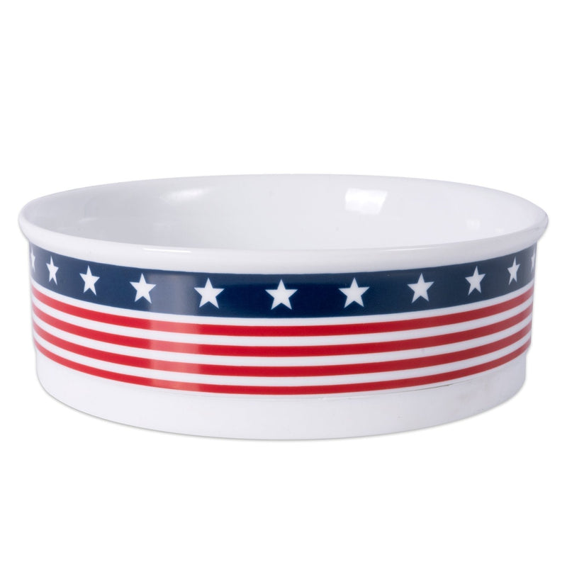 [Australia] - DII Bone Dry Patriotic Ceramic Pet Bowl for Food & Water with Non-Skid Silicone Rim for Dogs and Cats Large 