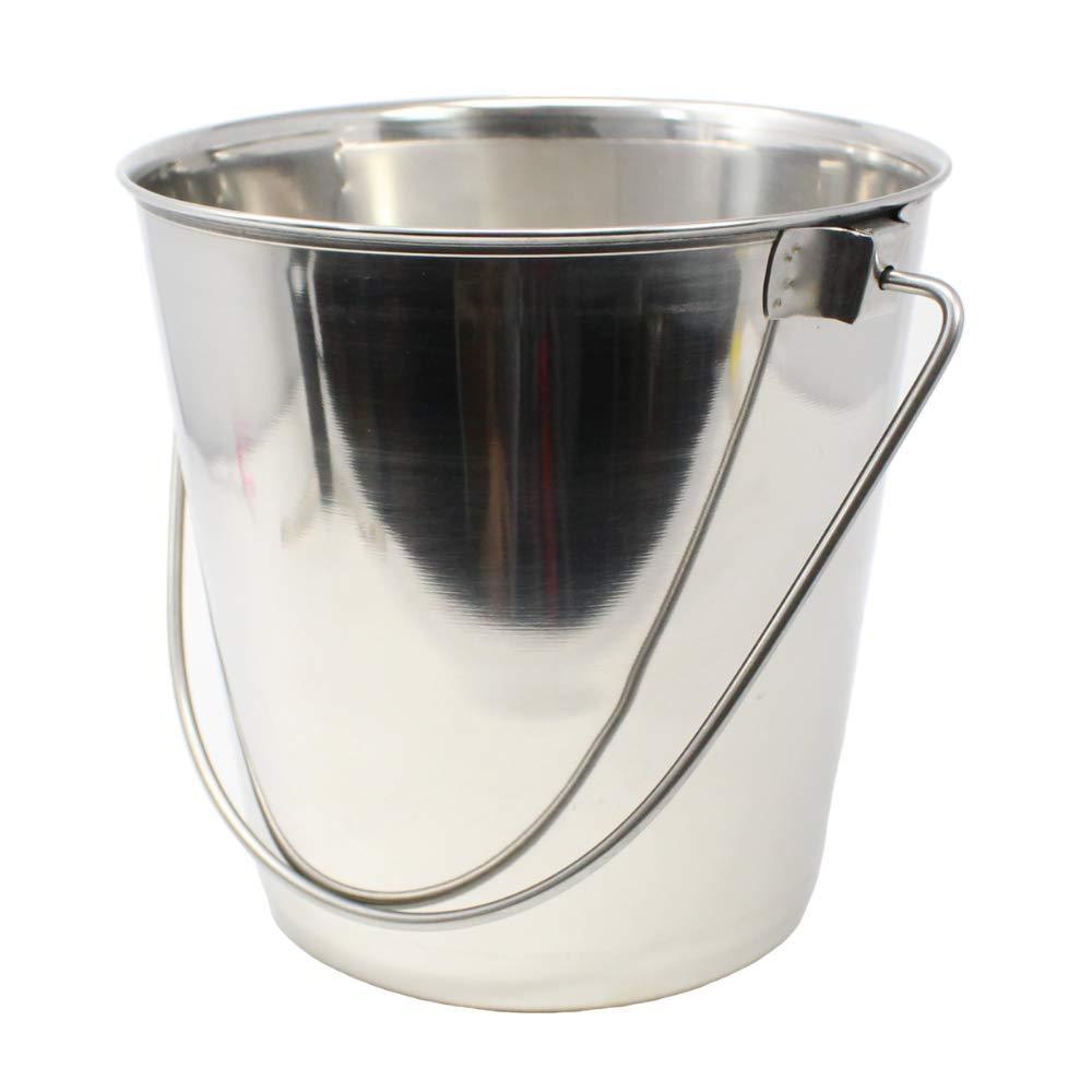 [Australia] - Bonka Bird Toys Stainless Steel Pails Round Top (4) Quart 