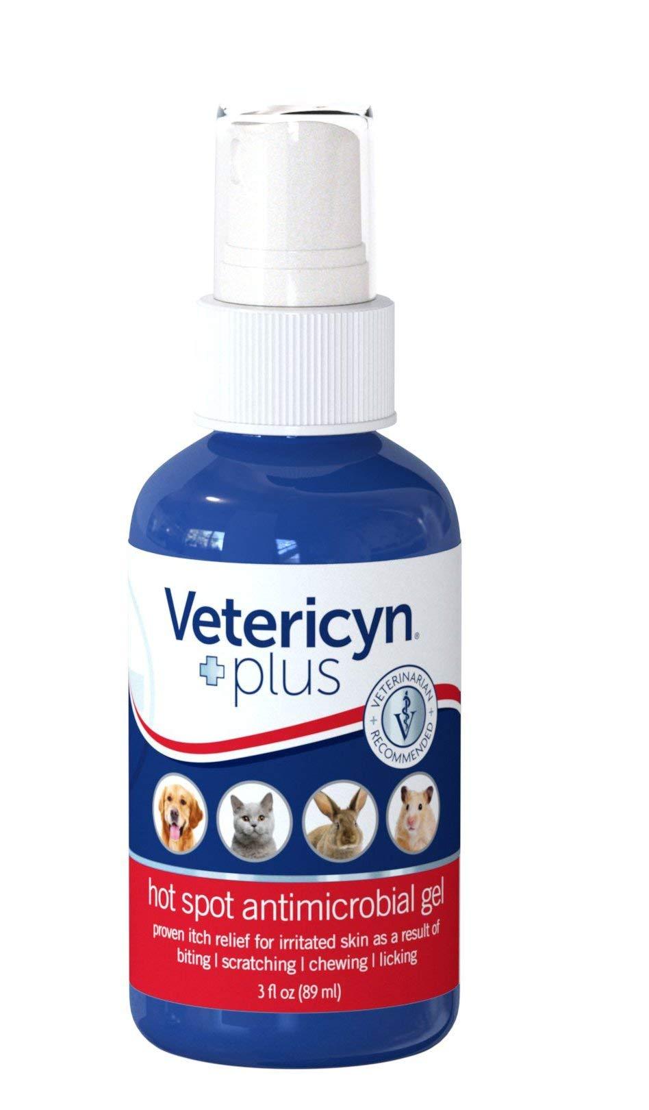 Vetericyn Plus Hot Spot Hydrogel. Soothing Relief and Protection for Itchy or Irritated Skin, Rashes and Sores. Safe for Dogs, Cats and All Animals. 3 oz. (Packaging/Bottle Color May Vary) - PawsPlanet Australia