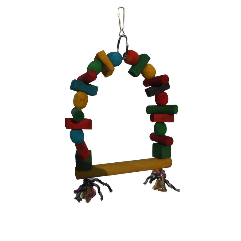 [Australia] - KSK Birds Swing for Lovebird/Parrot/Pet, Bird, Parrot, Parakeet, Budgie, Cockatiel Cage Hammock Swing Toy Hanging Toy [Medium] [with Small Bells] Style 2 