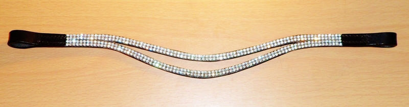 Cwell Equine Bling ! Sparky Smily silver Crystal Browband Black Choice of 4 sizes ! COB 15" - PawsPlanet Australia