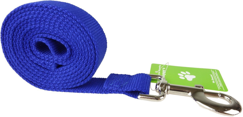 [Australia] - Organic Bamboo Dog Leash - Happy's Eco-Friendly Pet Leash, Durable 4-Foot Long and 5/8 inch Wide, Metal Hook, Stronger, Safer and Softer Than Basic Nylon (Fits Happy's Extra-Small Collars) Blue 