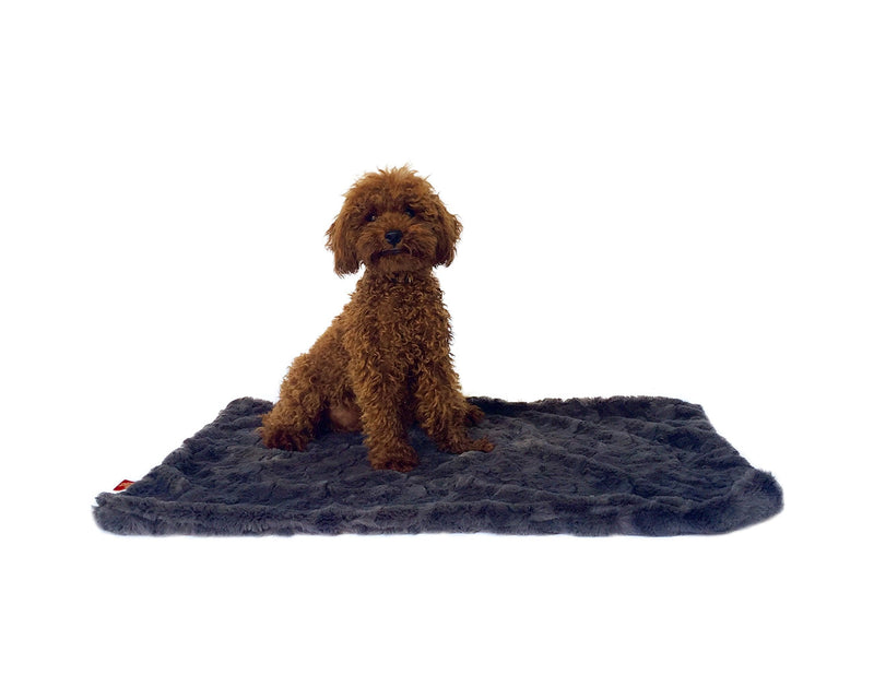 [Australia] - The Dog Squad D950 Minkie Binkie Square Blanket, 16.5" x 16.5", Charcoal 