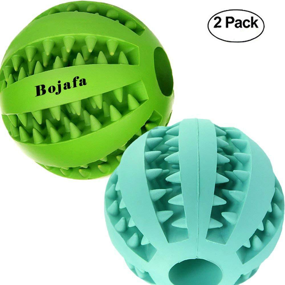 [Australia] - Bojafa Best Dog Teething Toys Balls Durable Dog IQ Puzzle Chew Toys for Puppy Small Large Dog Teeth Cleaning/Chewing/Playing/Treat Dispensing 2 Pcs for Medium & Large Dogs 
