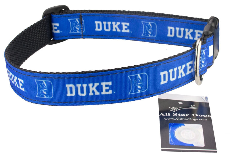 [Australia] - All Star Dogs Duke Blue Devils Ribbon Dog Collar Sm 1in w - Fits 8in-12in 