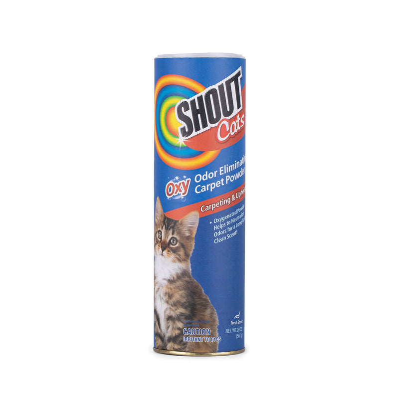 SHOUT for Cats Turbo Oxy Stain & Odor Remover - Eliminates Pet Stains from Carpet & Surfaces - Effective Way to Remove Puppy & Dog Odors and Stains from Carpets & Rugs - Stain & Odor Eliminator Carpet Powder - PawsPlanet Australia