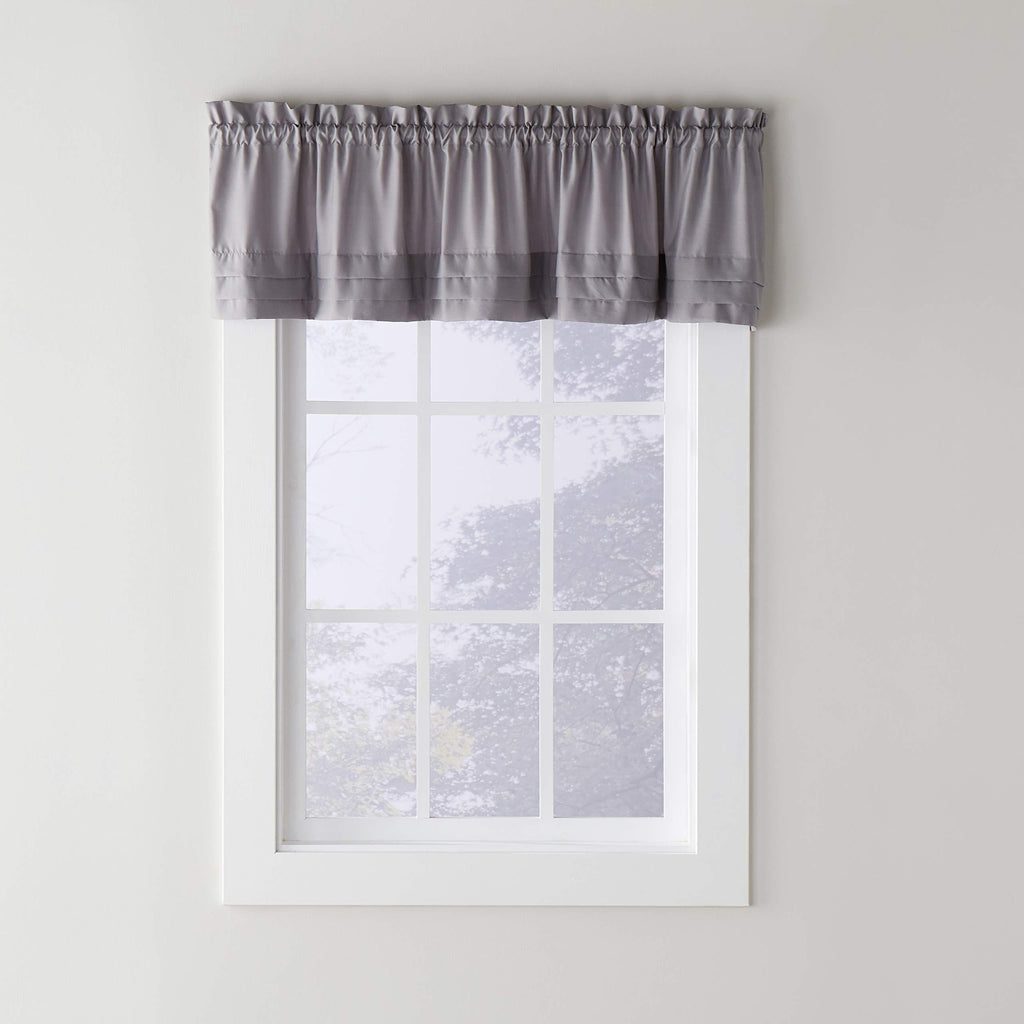 SKL Home by Saturday Knight Ltd. Holden Valance, 58 Inches x 13 Inches, Dove Gray Valance, 58" x 13" - PawsPlanet Australia