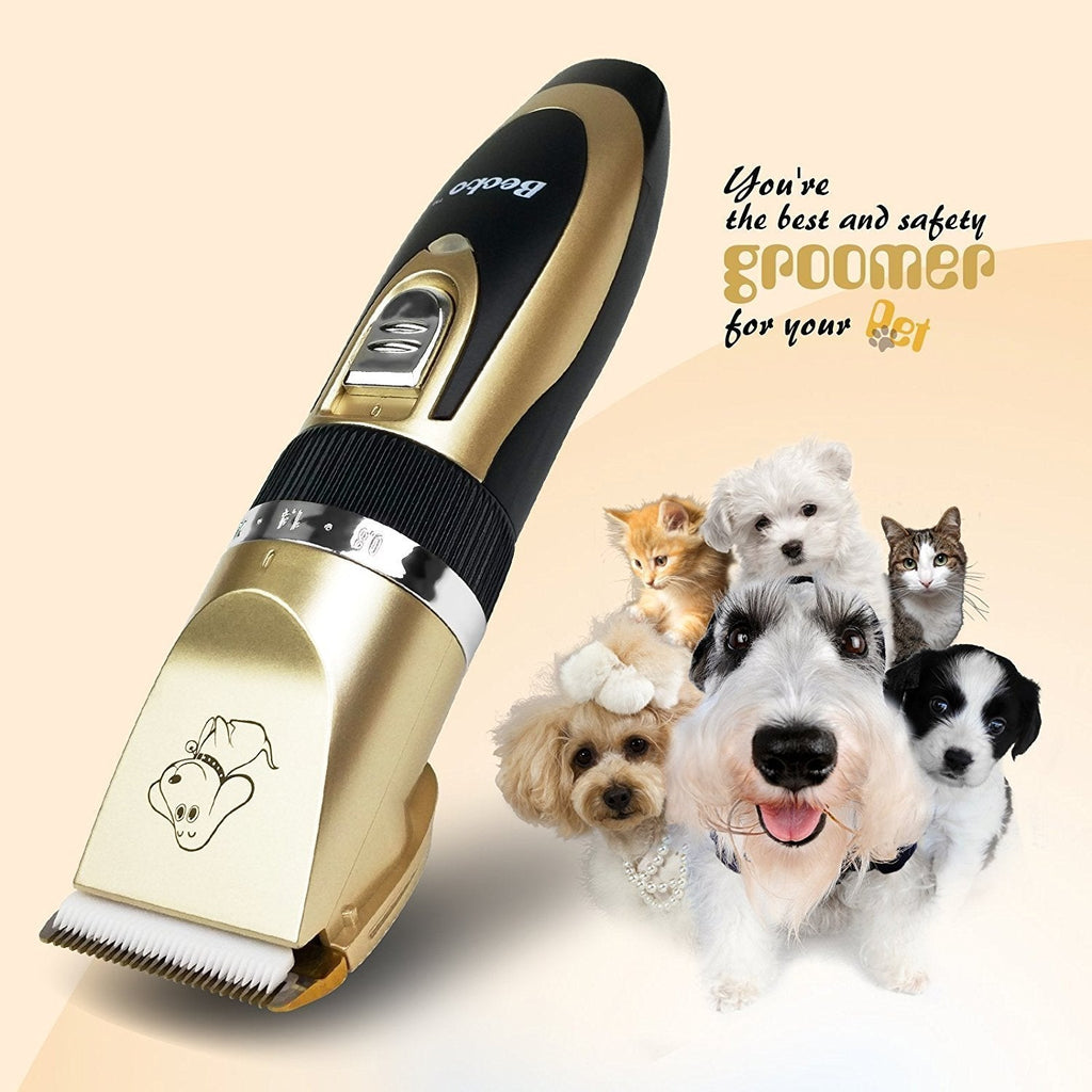 Becko Cordless Low Noise Pet Hair Clippers, for Dog Cat Animals Grooming Hair Trimming - PawsPlanet Australia