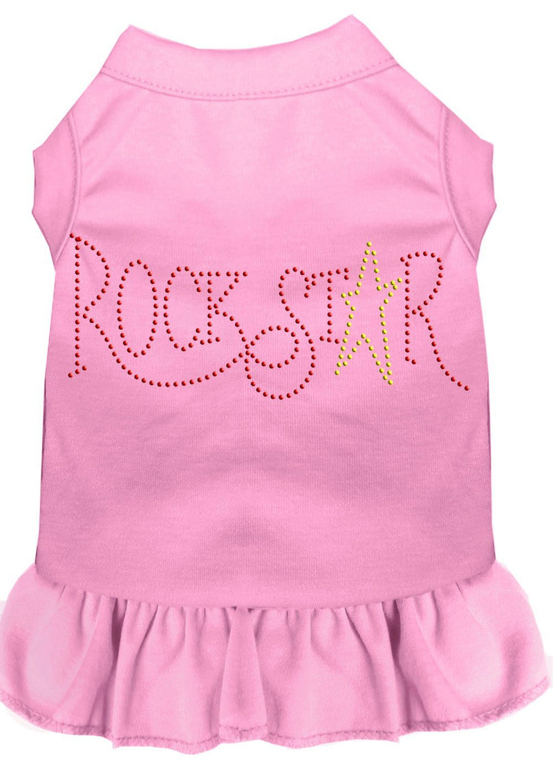 [Australia] - Mirage Pet Products 57-21 XSLPK Pink Rhinestone Rock Star Dress Light, X-Small 