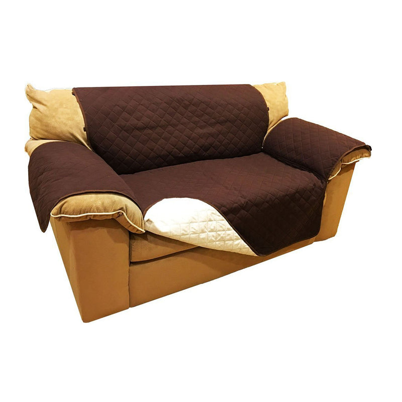 [Australia] - ALEKO PSC02BR Pet Furniture Slipcover Spill Scratch Pet Fur Protection Cover for Love Seat Couch Bed 88 x 70 Inches Brown 