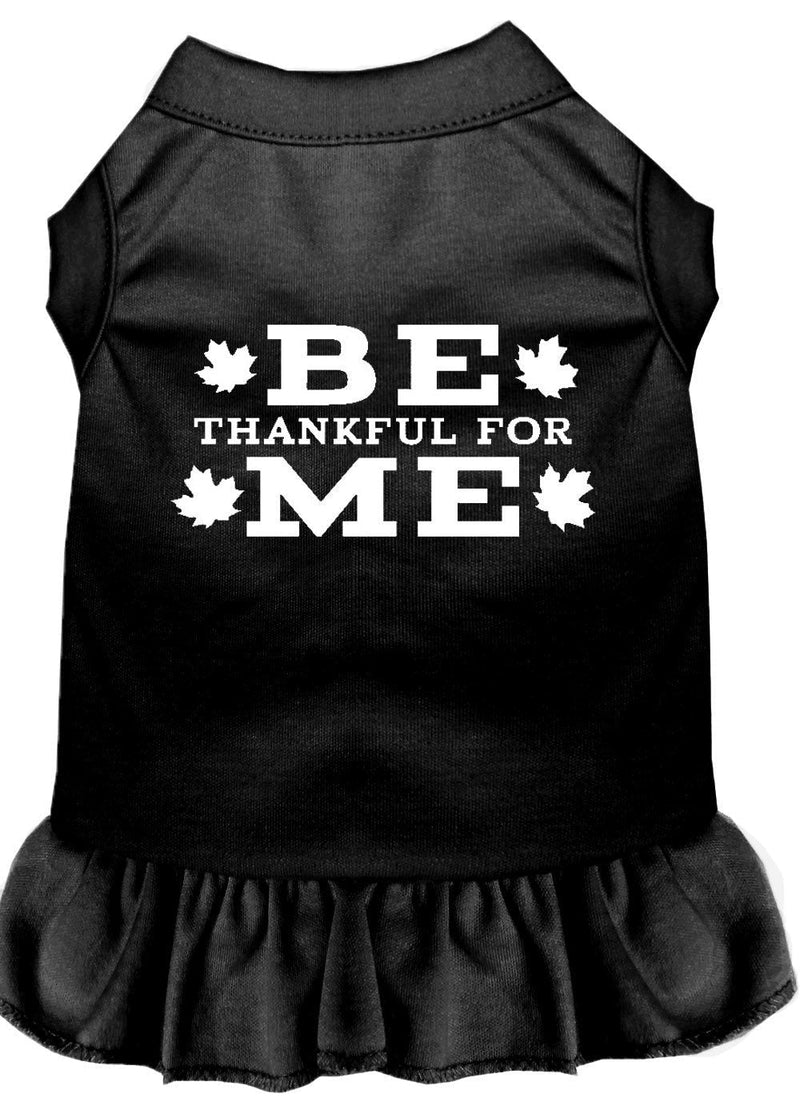 [Australia] - Mirage Pet Products 57-46 XXXLBK Black Be Thankful for Me Screen Print Dress, 3X-Large 