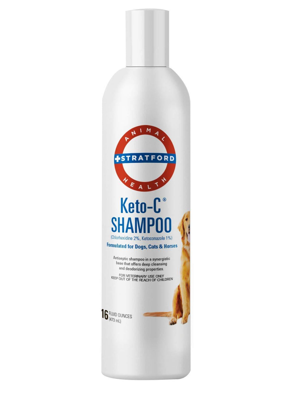 [Australia] - Stratford Pharmaceuticals KETO-C Medicated Shampoo, Chlorhexidine with Ketoconazole (Antibacterial & Antifungal) for Dogs, Cats, and Horses, Cucumber Melon 16 oz 