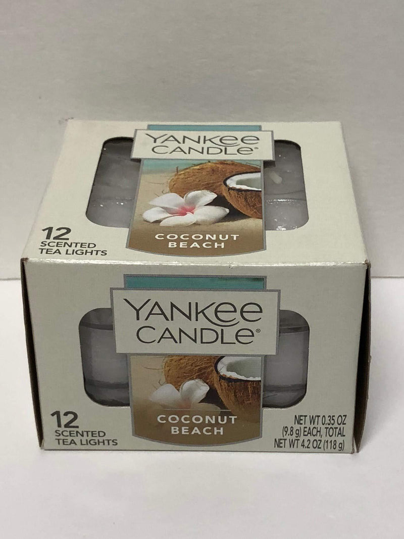 Yankee Candle Coconut Beach 12 Tea Lights - PawsPlanet Australia