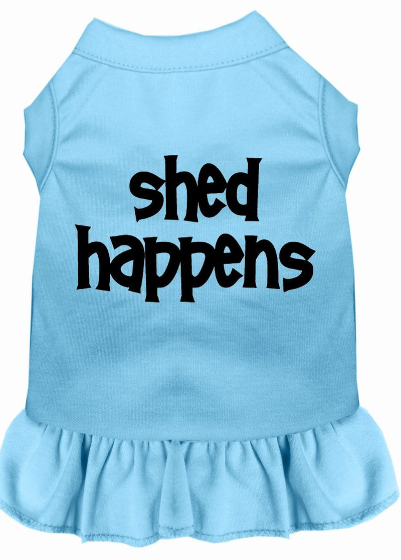 [Australia] - Mirage Pet Products 58-16 4XBBL Shed Happens Screen Print Dress, 4X-Large, Baby Blue 