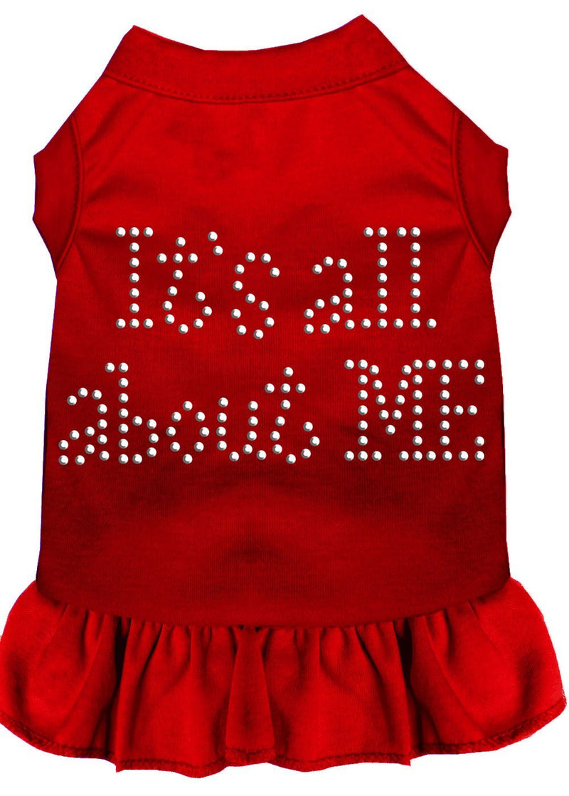 [Australia] - Mirage Pet Products Rhinestone All About Me Dress, X-Small, Red 
