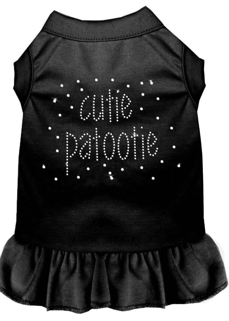 [Australia] - Mirage Pet Products Rhinestone Cutie Patootie Dress, X-Small, Black 