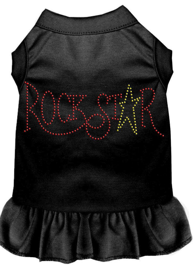 [Australia] - Mirage Pet Products 57-21 4XBK Black 4 Rhinestone Rock Star Dress, 4X-Large 