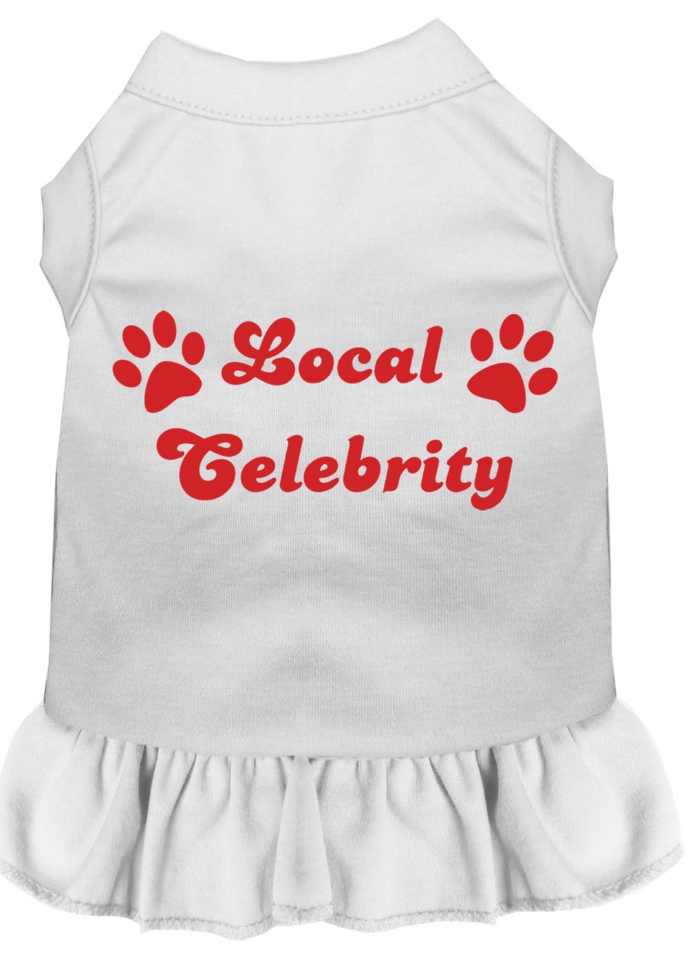 [Australia] - Mirage Pet Products 58-11 XXXLWT White Local Celebrity Screen Print Dress, 3X-Large 