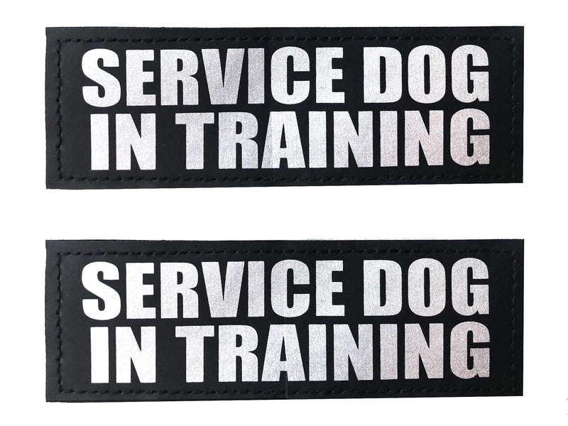 [Australia] - Albcorp Reflective Dog Patches with Hook Backing -Service Dog, Service Dog In Training, Do Not Pet, Emotional Support, Therapy Dog, Best Friend, In Training for Animal Vest Harnesses, Collars, Leashes Large 6" x 2" 