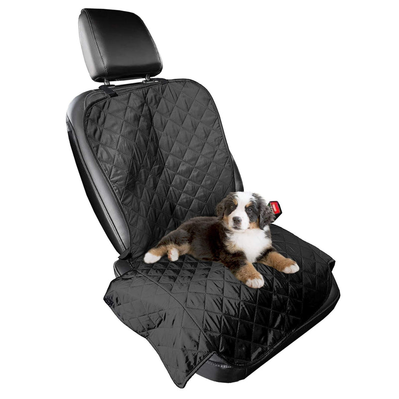 [Australia] - Furhaven Pet Furniture Cover | Universal Car Seat Cover Cargo Protector Platform Bridge & Adjustable Travel Barrier Organizer for Dogs & Cats - Available in Multiple Colors & Sizes Quilted Black Universal Single Seat (Quilted) 