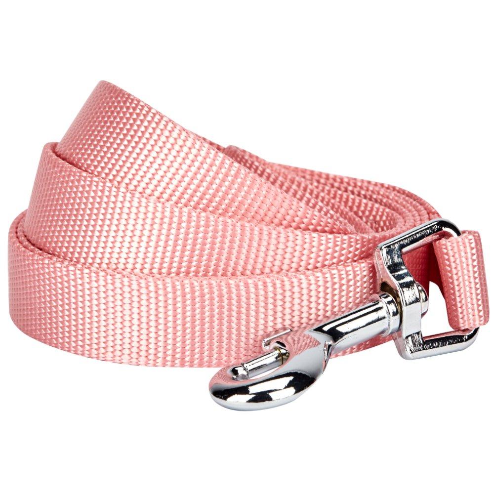 [Australia] - Blueberry Pet 20+ Colors Classic Solid Color Harnesses or Leashes Leash - 5' * 3/4" Baby Pink 