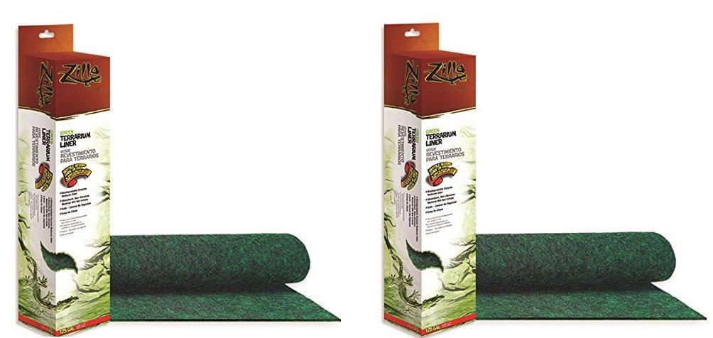 (2 Pack) Zilla Terrarium Liner, 125G, Green (17.25 x 71 Inches) - PawsPlanet Australia