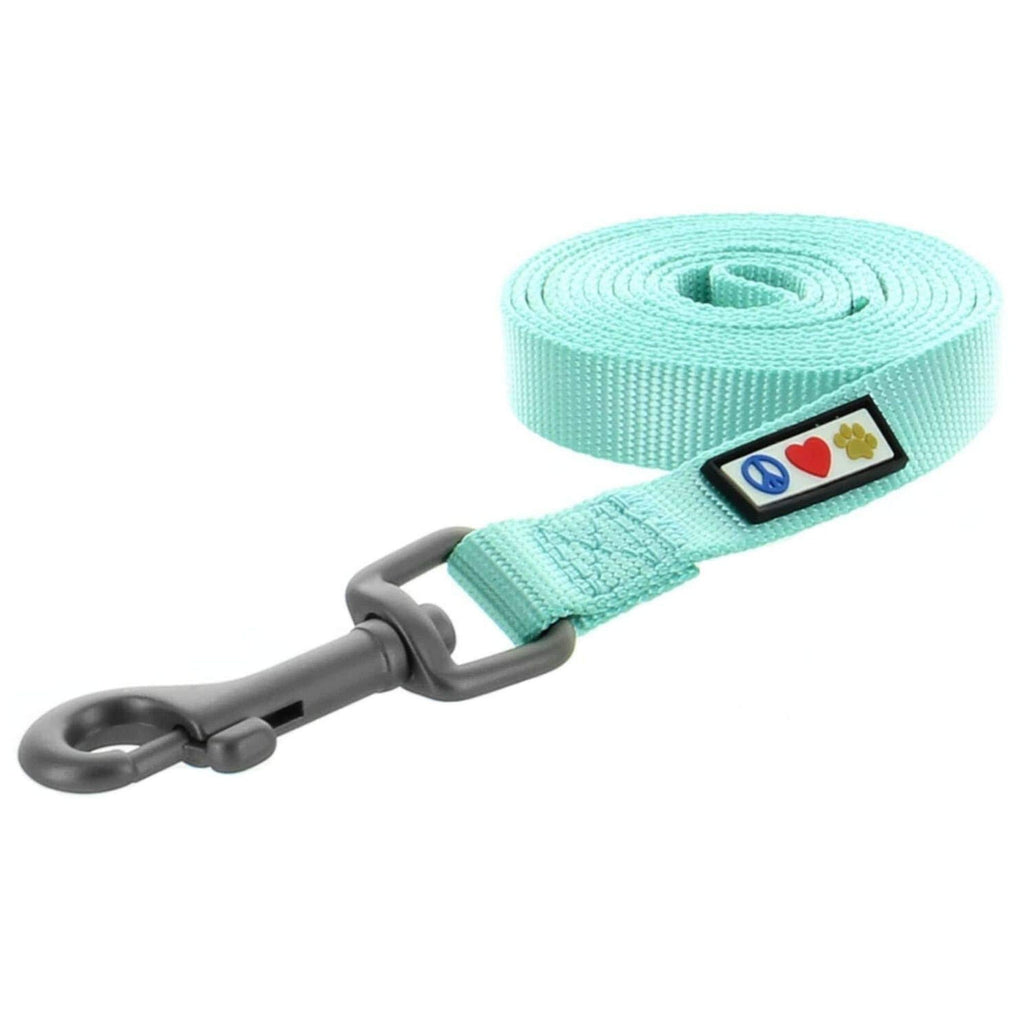 [Australia] - Pawtitas Solid Puppy Leash Dog Leash Comfortable Handle Dog Training Leash 6 ft Dog Leash Behavioral Dog Leash Extra Small / Small Teal 