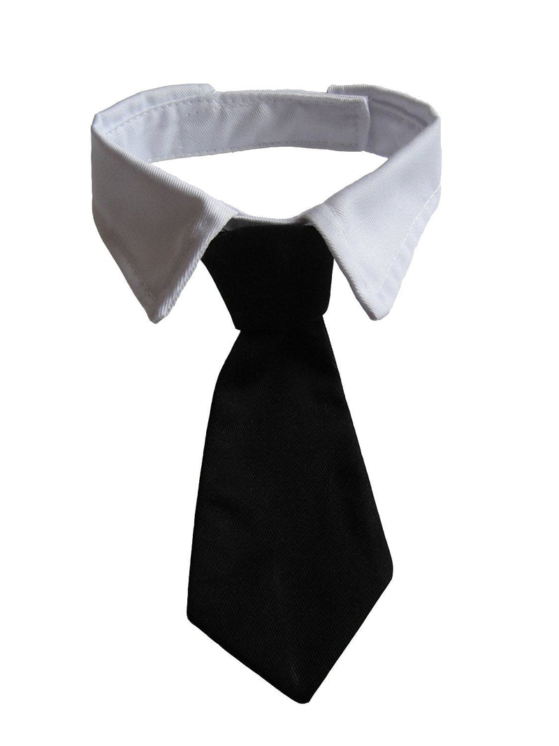 [Australia] - Vedem Pets Dog Cat Formal Neck Tie Tuxedo Bow Tie and Collar Black XL 