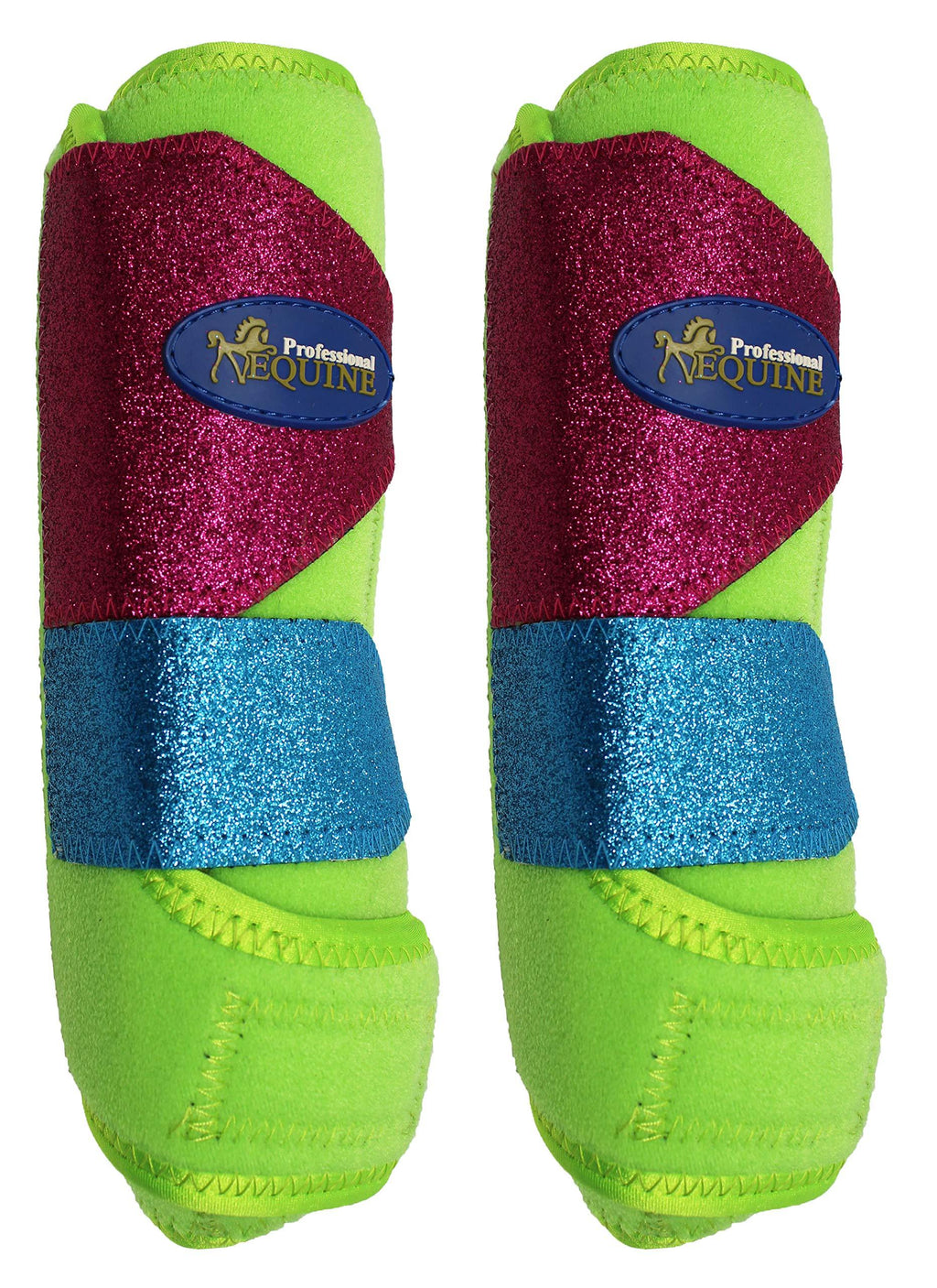 [Australia] - Professional Equine Horse Medium Sports Medicine Splint Boots Lime Green 4140A 